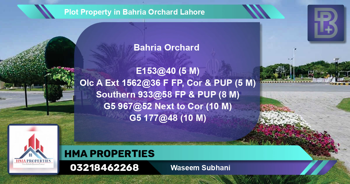 Residential Plot for Sale in Bahria Orchard, Lahore - (BP-64906)