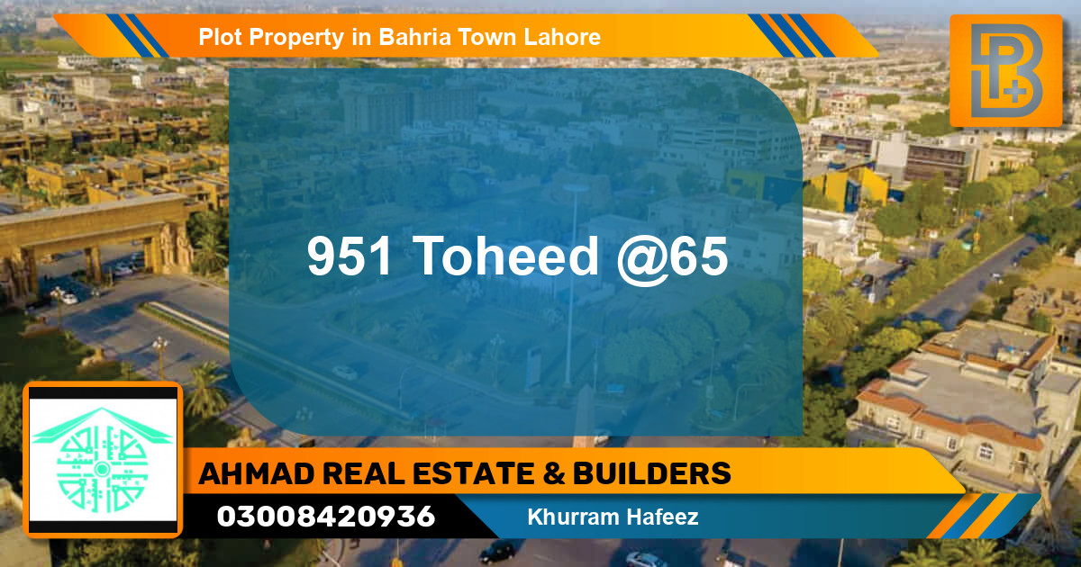 Residential Plot for Sale in Bahria Town, Lahore - (BP-64963)