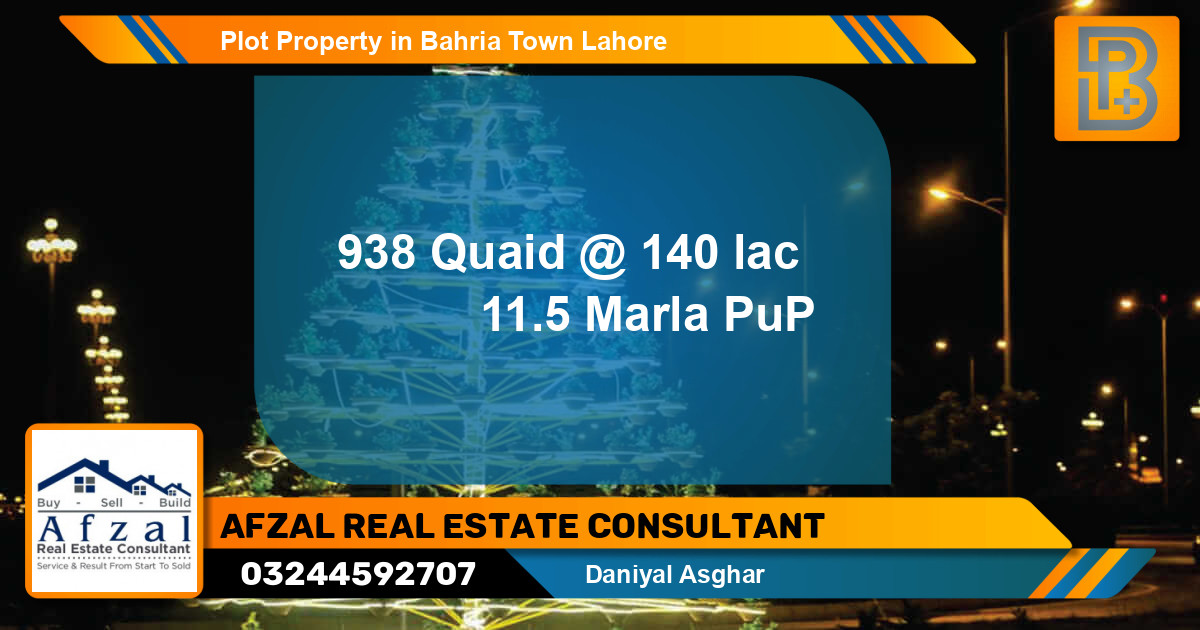 Residential Plot for Sale in Bahria Town, Lahore - (BP-64984)