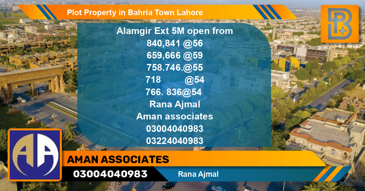Residential Plot for Sale in Bahria Town, Lahore - (BP-64994)