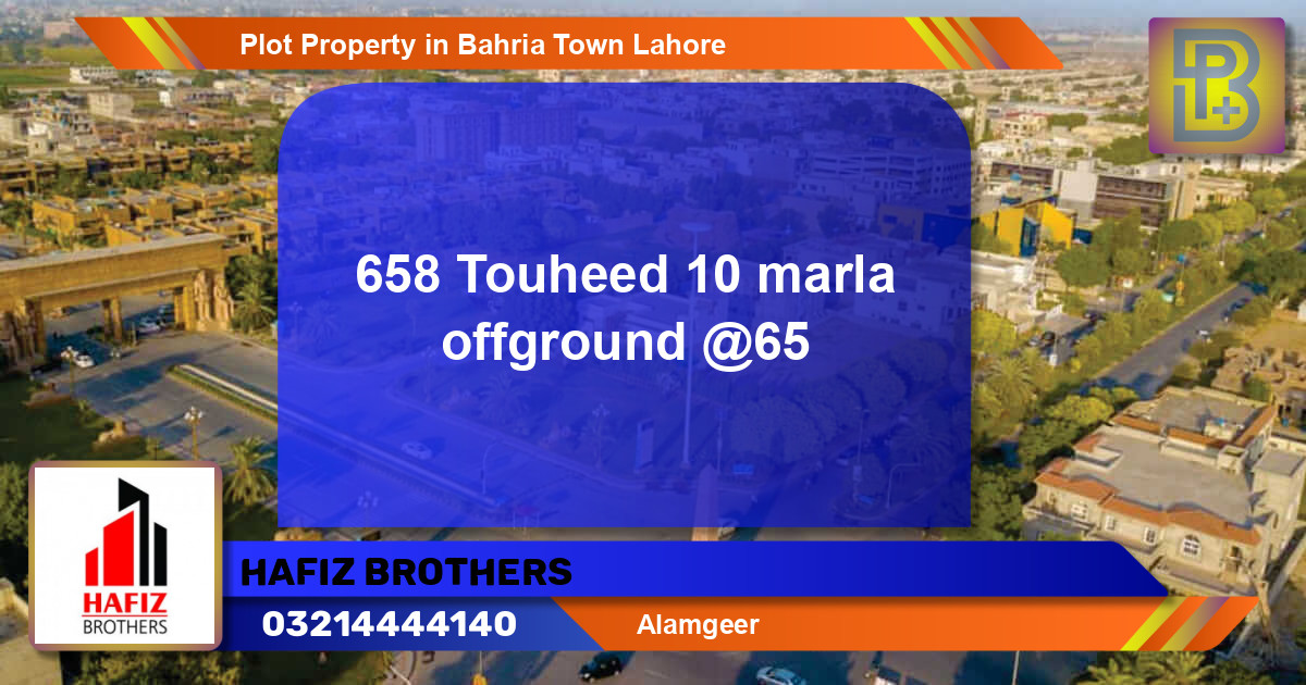 Residential Plot for Sale in Bahria Town, Lahore - (BP-65023)