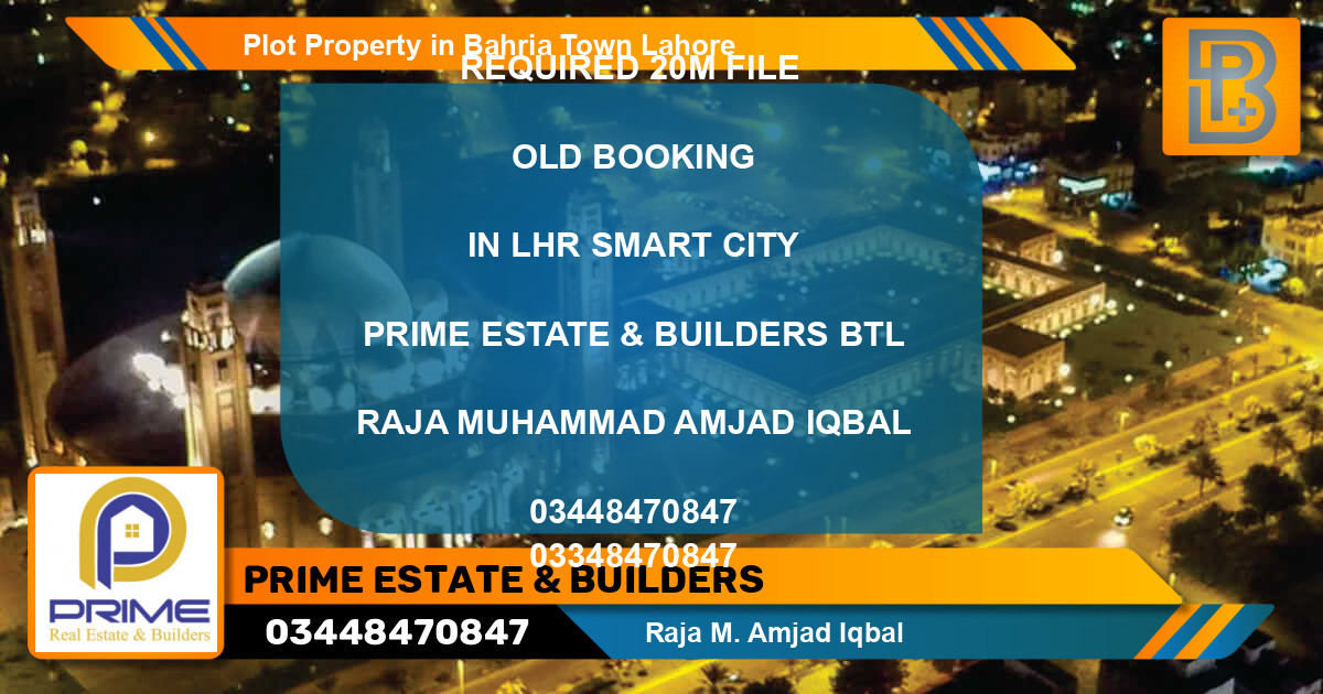Residential Plot for Sale in Bahria Town, Lahore - (BP-65031)