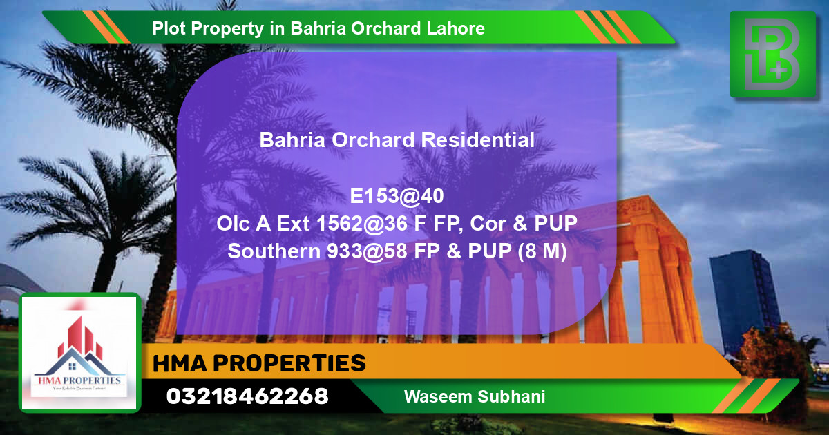 Residential Plot for Sale in Bahria Orchard, Lahore - (BP-65158)
