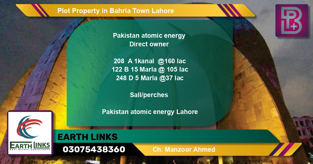 Residential Plot for Sale in Bahria Town, Lahore - (BP-65222)