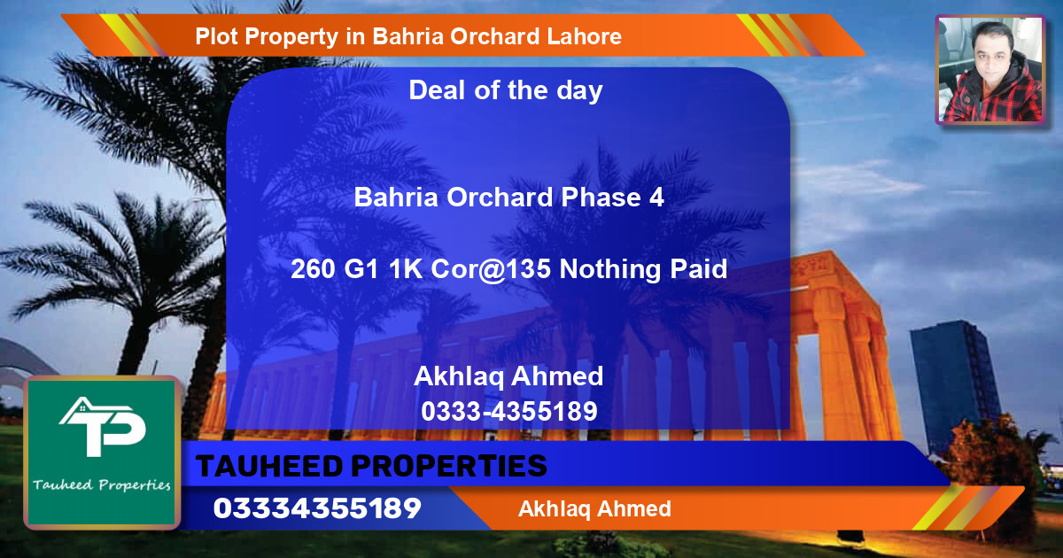 Residential Plot for Sale in Bahria Orchard, Lahore - (BP-65223)