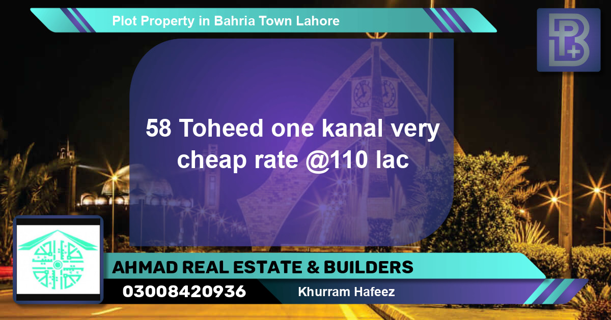Residential Plot for Sale in Bahria Town, Lahore - (BP-65246)