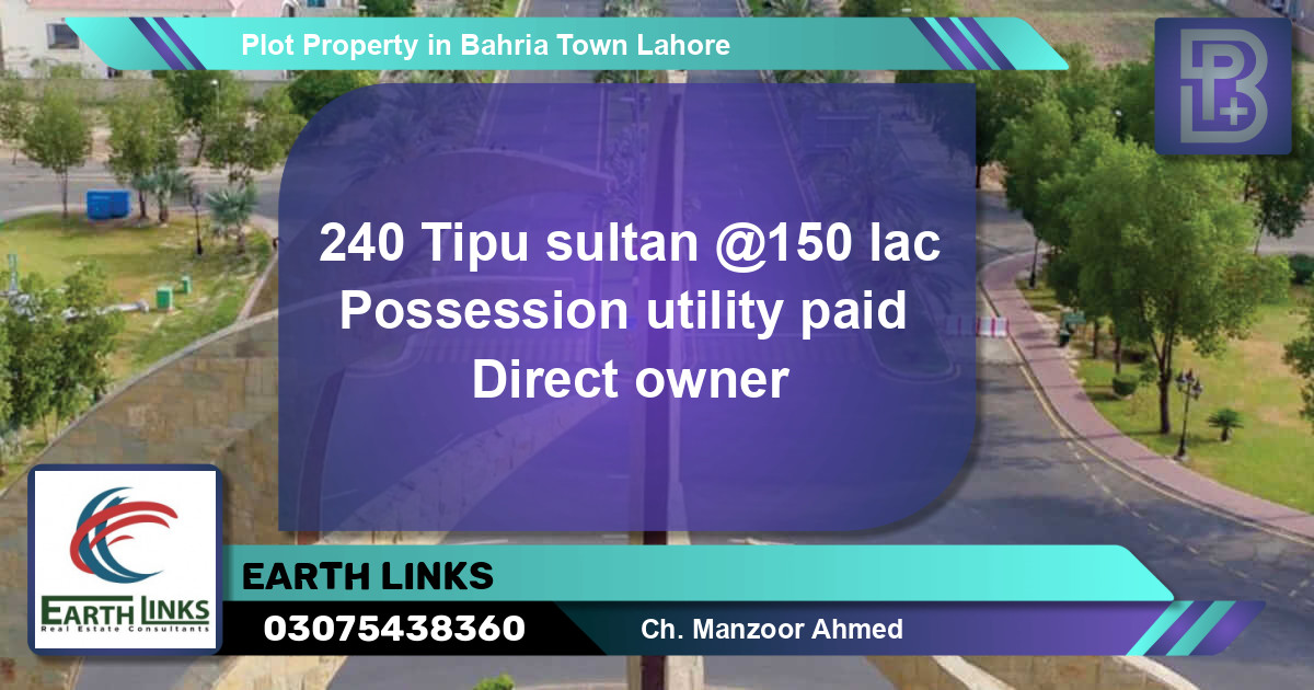 Residential Plot for Sale in Bahria Town, Lahore - (BP-65284)
