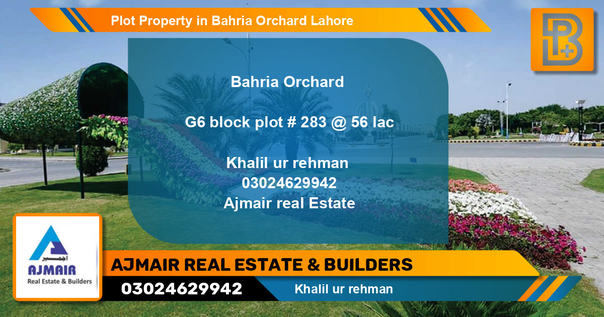 Residential Plot for Sale in Bahria Orchard, Lahore - (BP-65293)