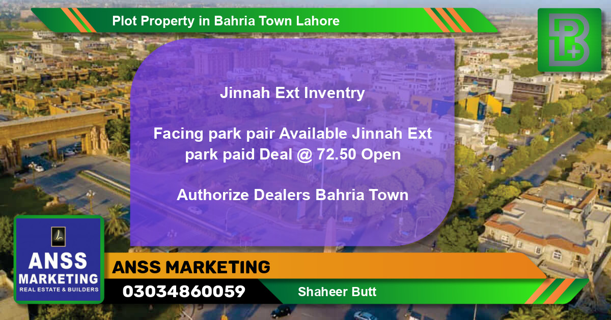 Residential Plot for Sale in Bahria Town, Lahore - (BP-65320)