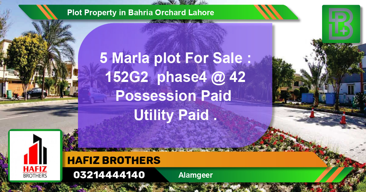 Residential Plot for Sale in Bahria Orchard, Lahore - (BP-65341)