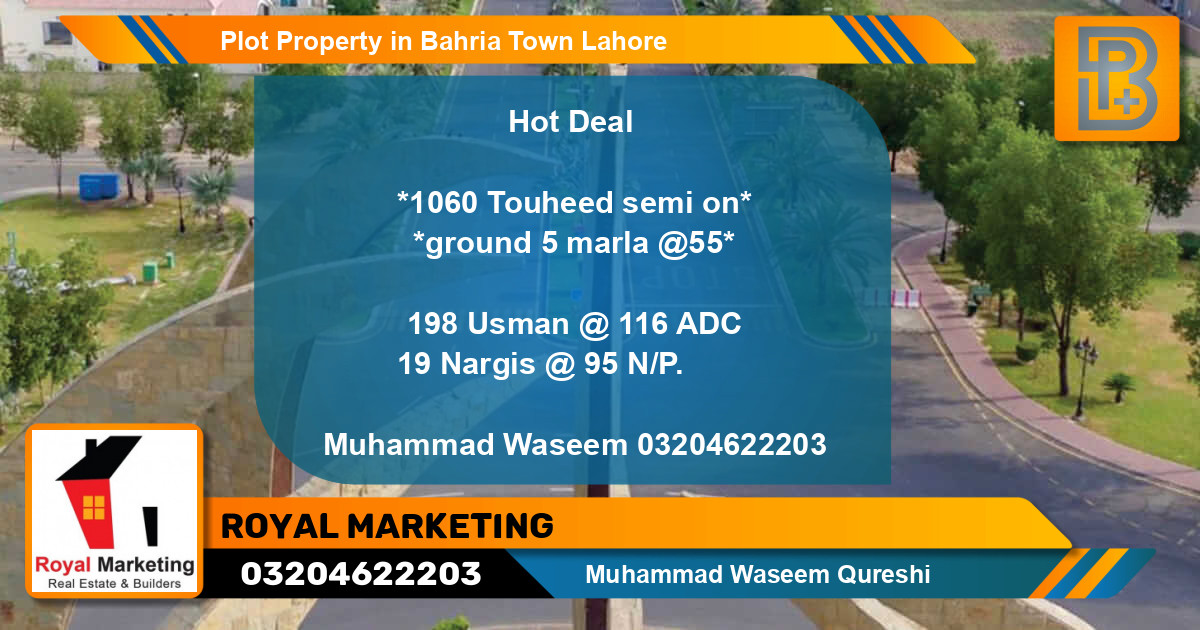 Residential Plot for Sale in Bahria Town, Lahore - (BP-65366)