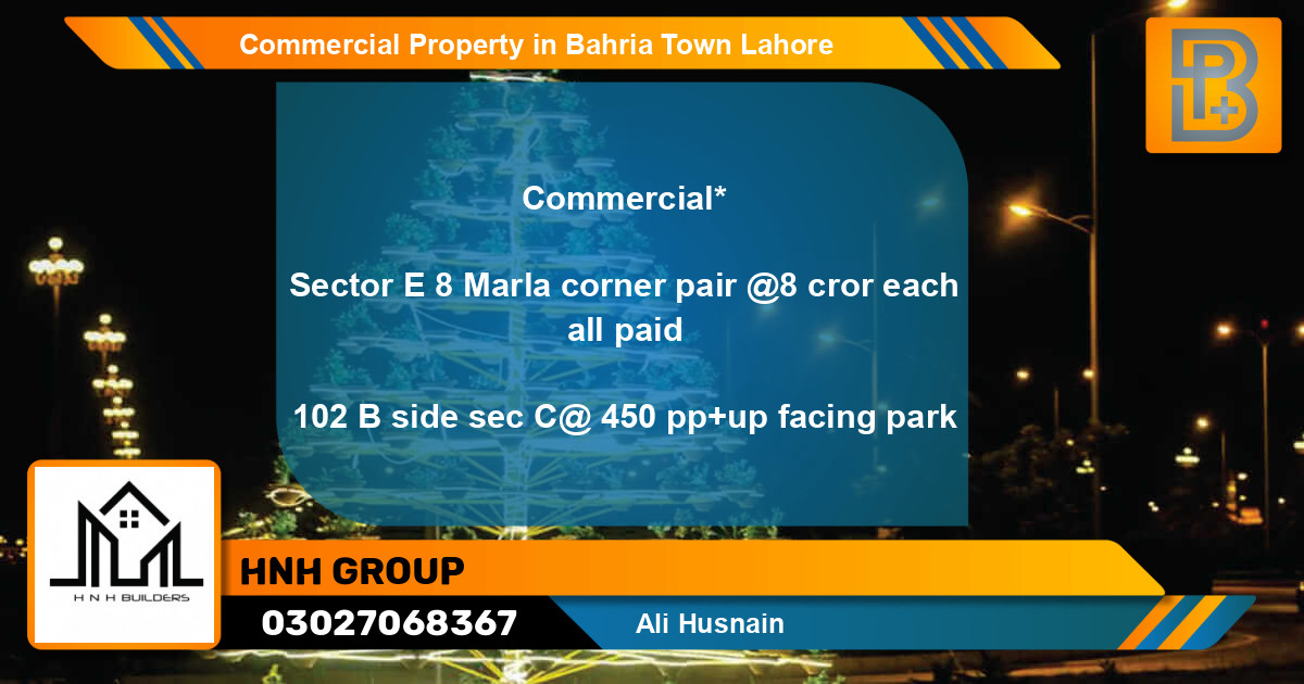 Commercial Property for Sale in Bahria Town, Lahore - (BP-65371)