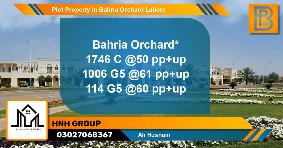 Residential Plot for Sale in Bahria Orchard, Lahore - (BP-65372)