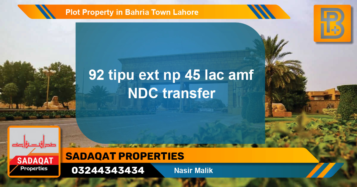 Residential Plot for Sale in Bahria Town, Lahore - (BP-65381)