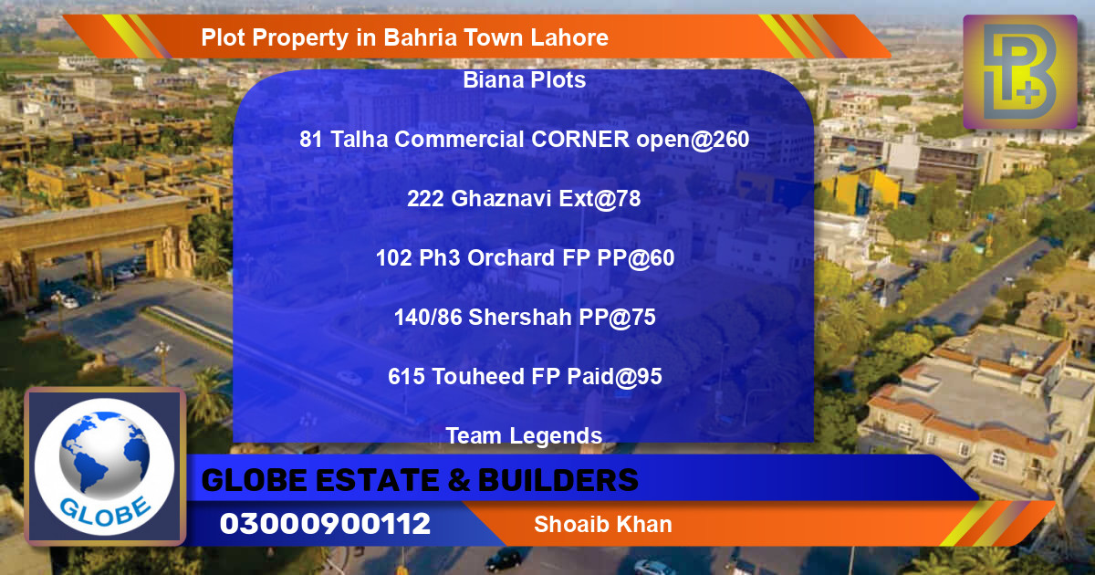 Commercial Plot for Sale in Bahria Town, Lahore - (BP-65394)