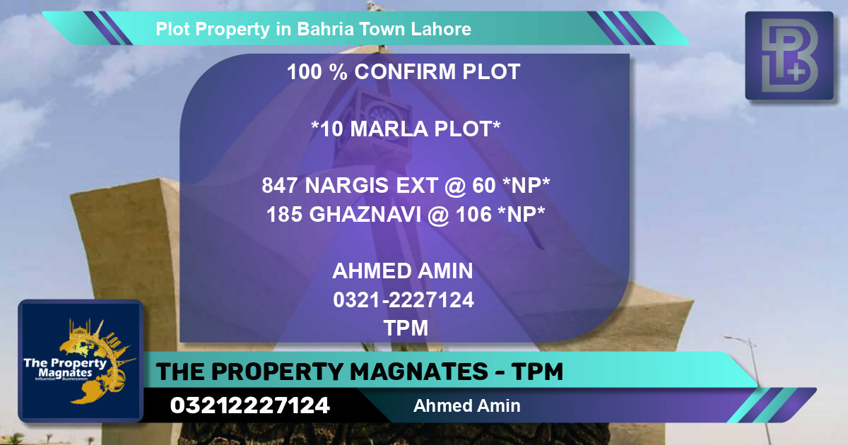 Residential Plot for Sale in Bahria Town, Lahore - (BP-65405)