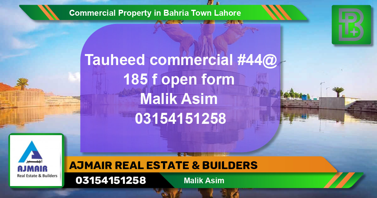 Commercial Property for Sale in Bahria Town, Lahore - (BP-65410)