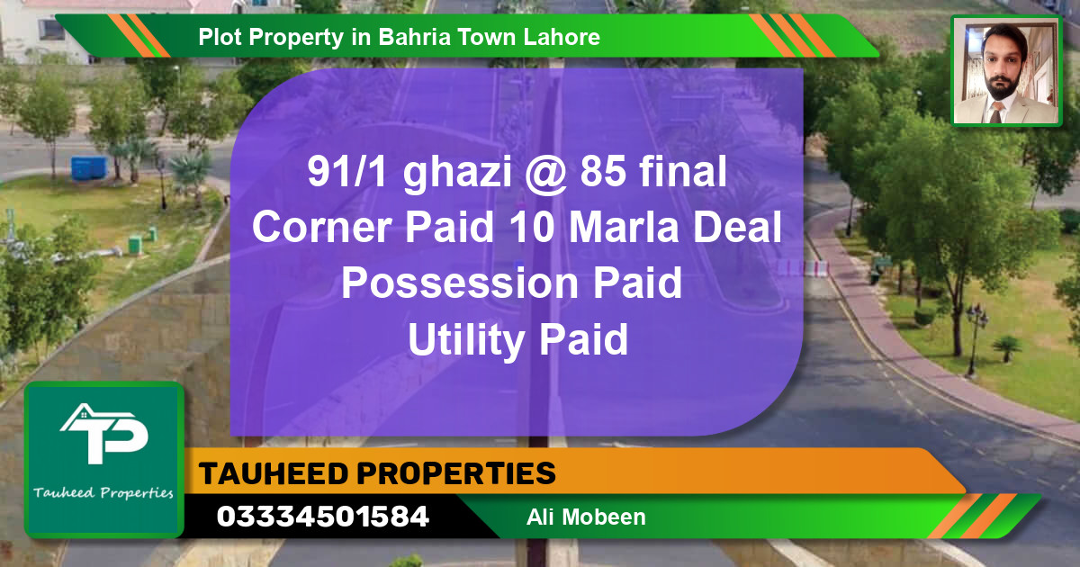 Residential Plot for Sale in Bahria Town, Lahore - (BP-65435)