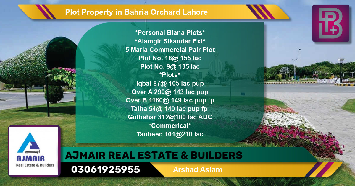 Commercial Plot for Sale in Bahria Orchard, Lahore - (BP-65438)