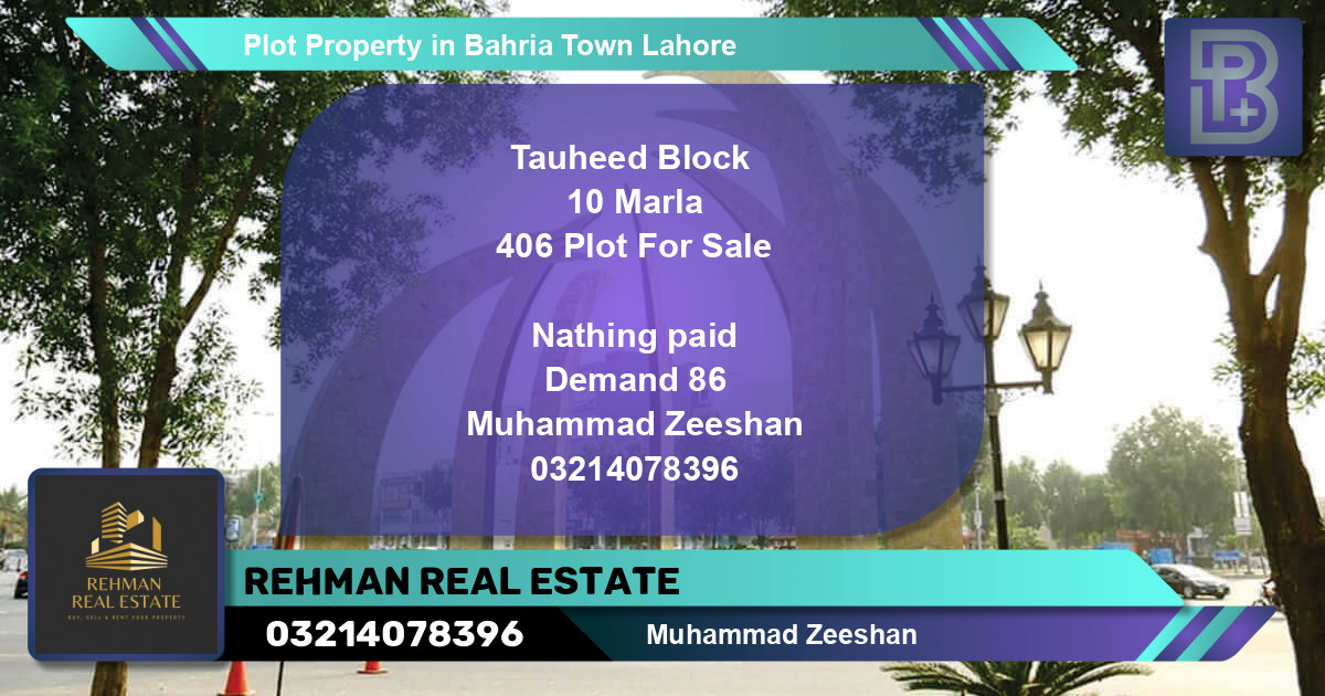 Residential Plot for Sale in Bahria Town, Lahore - (BP-65448)