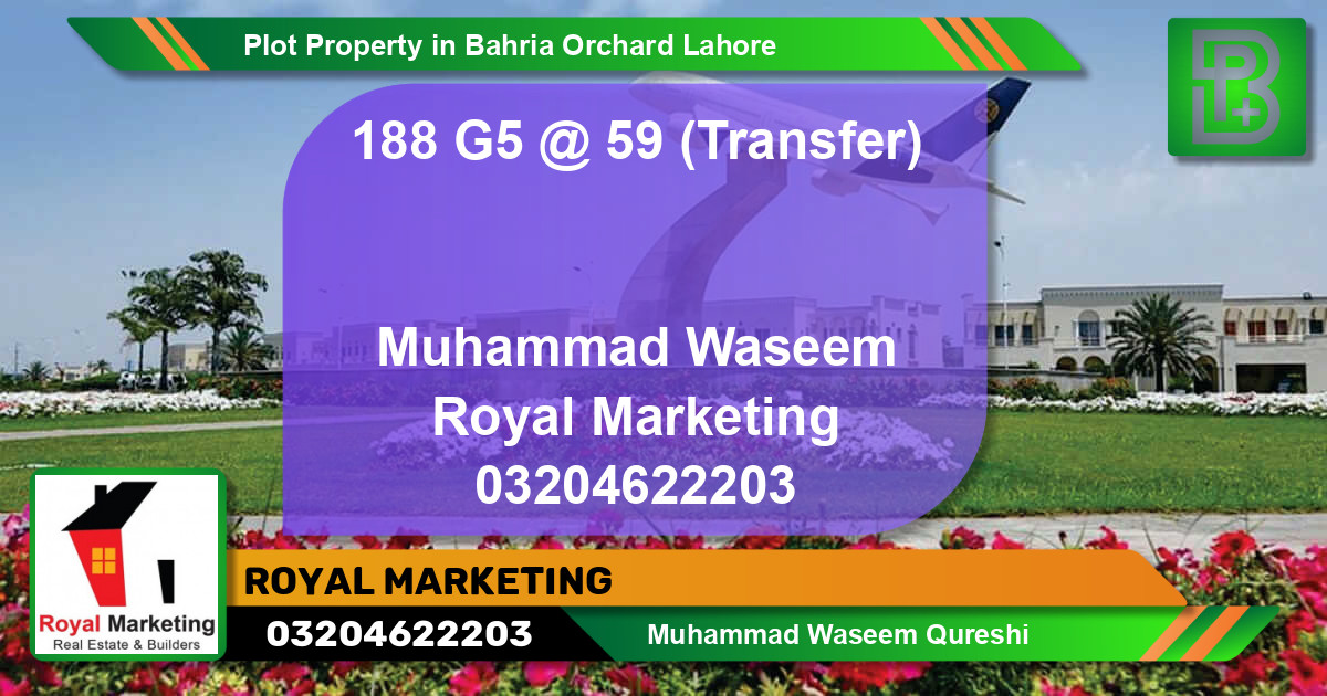 Residential Plot for Sale in Bahria Orchard, Lahore - (BP-65449)