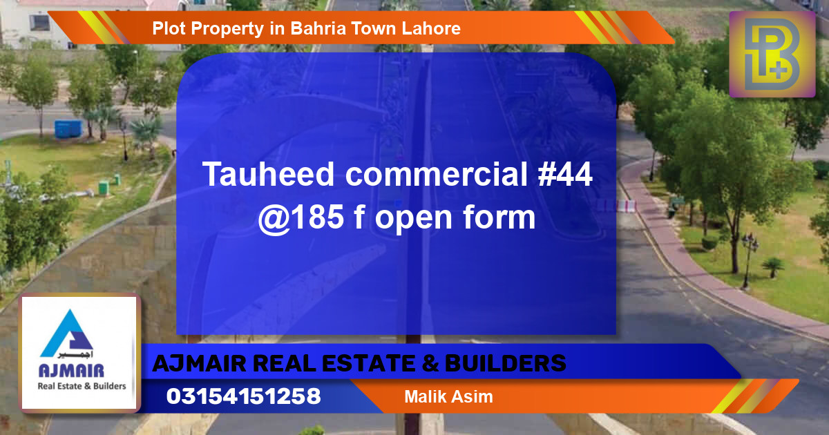 Commercial Plot for Sale in Bahria Town, Lahore - (BP-65487)