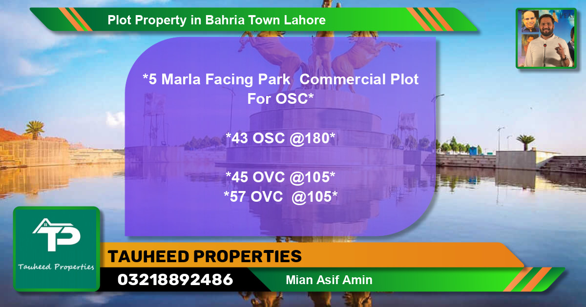Commercial Plot for Sale in Bahria Town, Lahore - (BP-65489)
