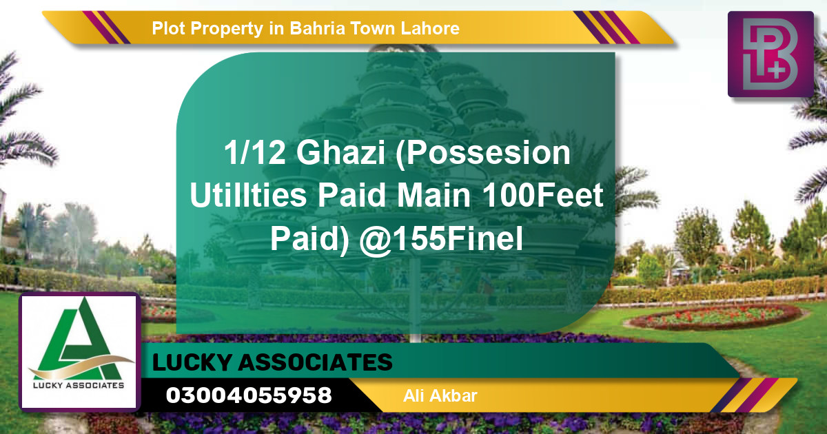 Residential Plot for Sale in Bahria Town, Lahore - (BP-65495)