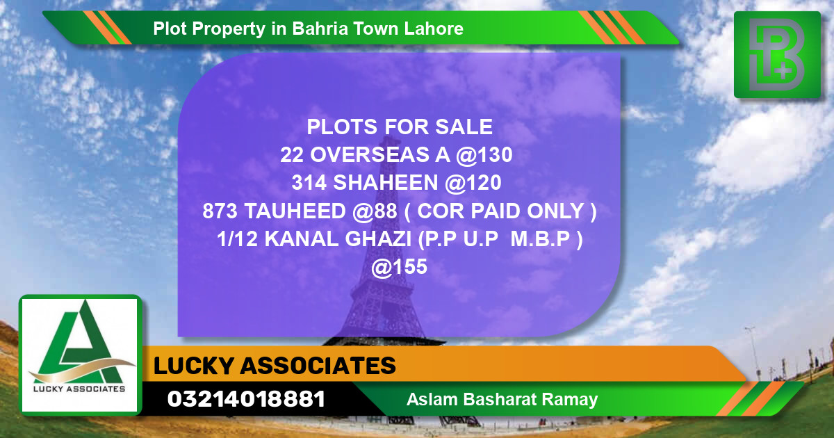 Residential Plot for Sale in Bahria Town, Lahore - (BP-65496)