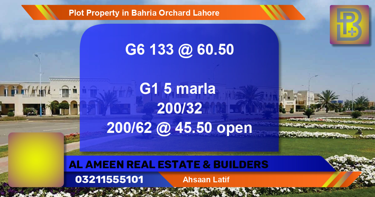 Residential Plot for Sale in Bahria Orchard, Lahore - (BP-65497)