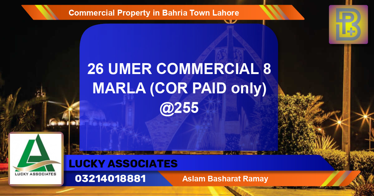 Commercial Property for Sale in Bahria Town, Lahore - (BP-65498)