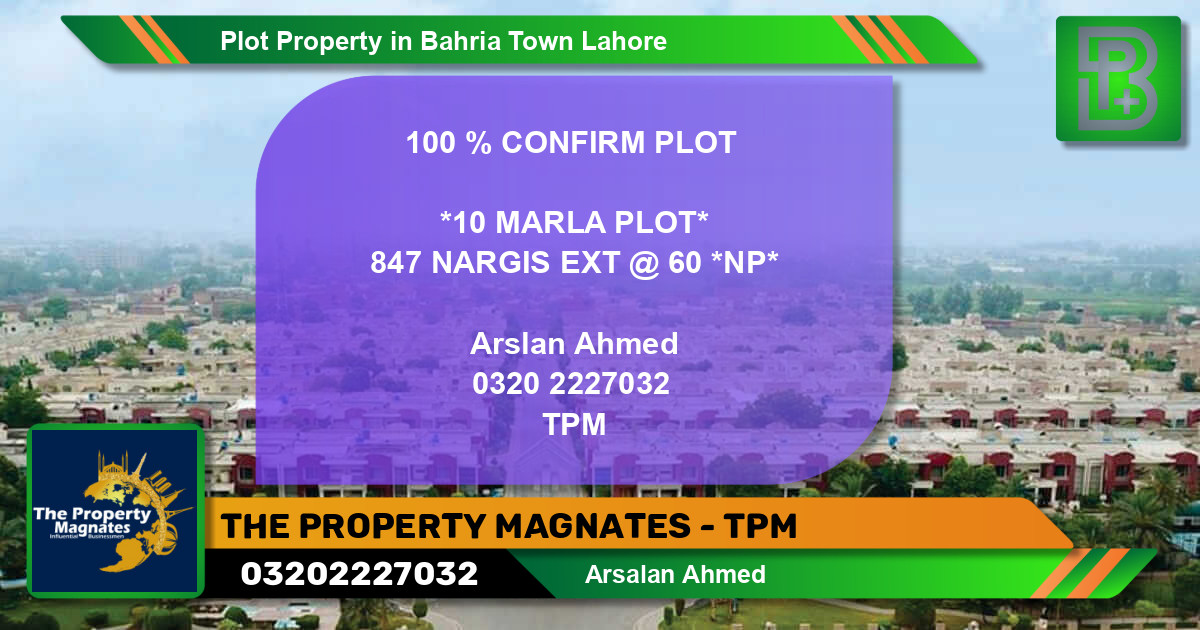 Residential Plot for Sale in Bahria Town, Lahore - (BP-65535)