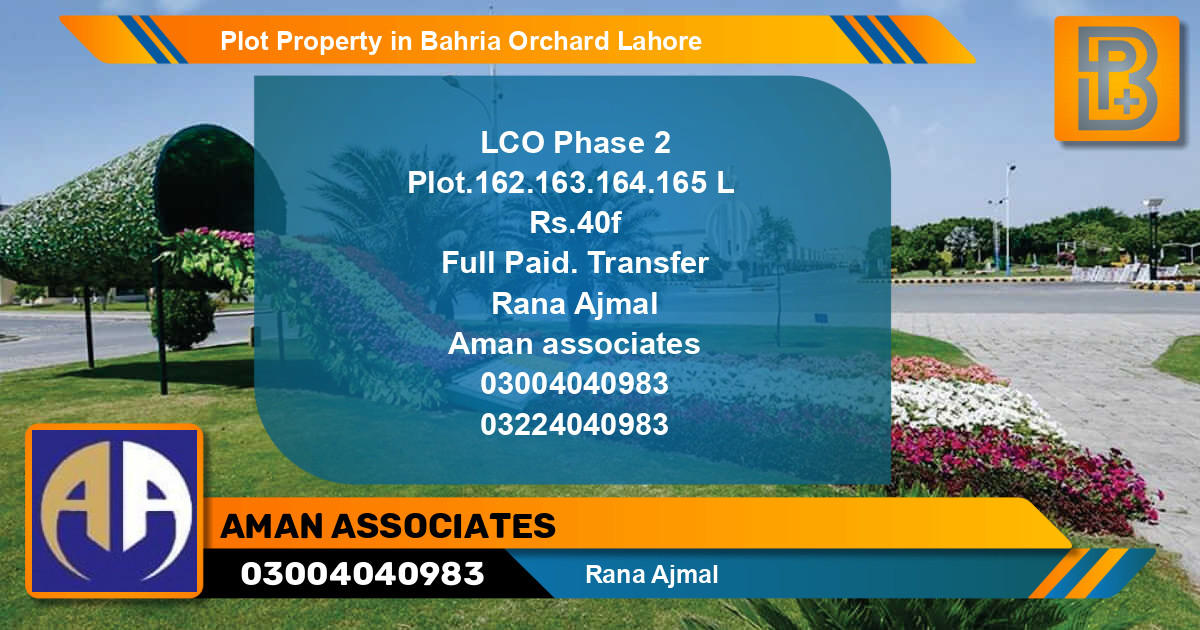 Residential Plot for Sale in Bahria Orchard, Lahore - (BP-65537)