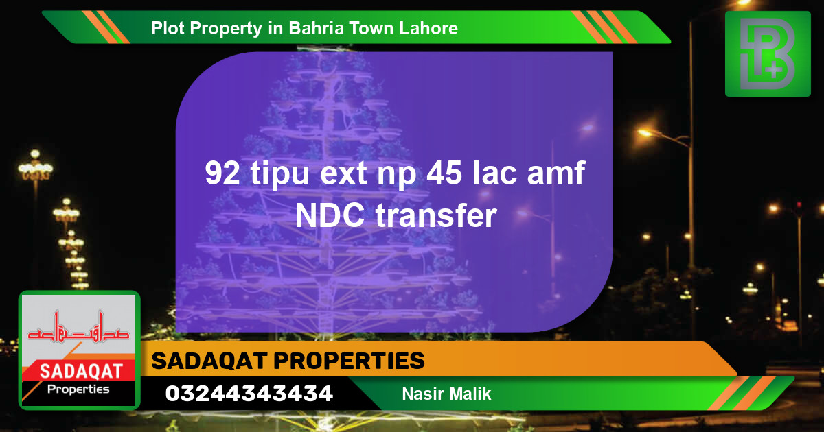 Residential Plot for Sale in Bahria Town, Lahore - (BP-65545)