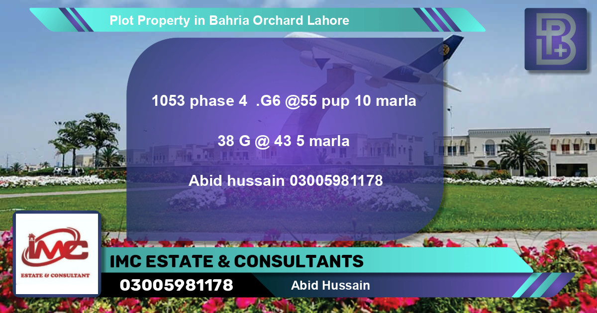 Residential Plot for Sale in Bahria Orchard, Lahore - (BP-65550)