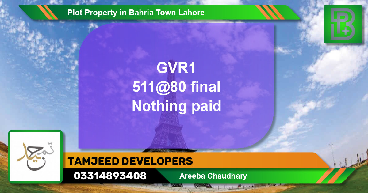 Residential Plot for Sale in Bahria Town, Lahore - (BP-65557)