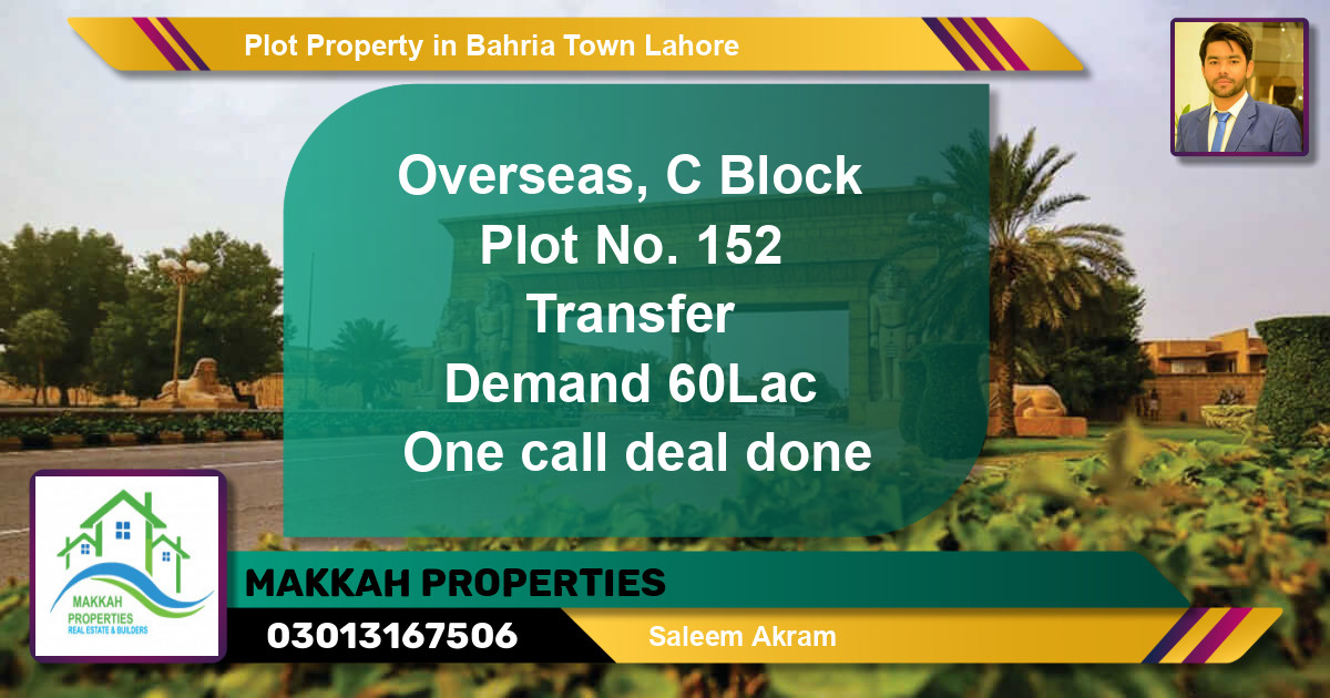 Residential Plot for Sale in Bahria Town, Lahore - (BP-65564)