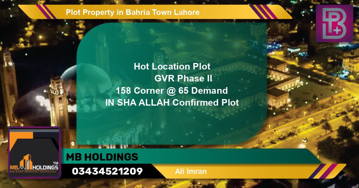 Residential Plot for Sale in Bahria Town, Lahore - (BP-65568)