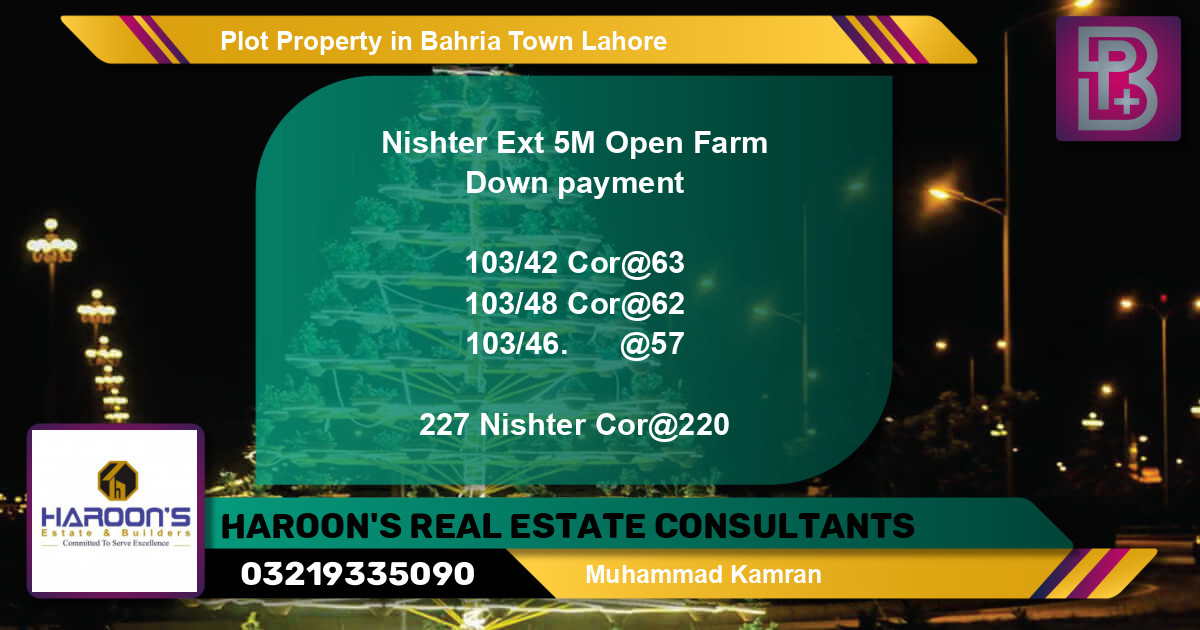 Residential Plot for Sale in Bahria Town, Lahore - (BP-65575)