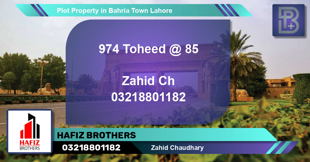 Residential Plot for Sale in Bahria Town, Lahore - (BP-65580)
