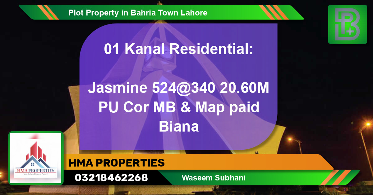 Residential Plot for Sale in Bahria Town, Lahore - (BP-65609)