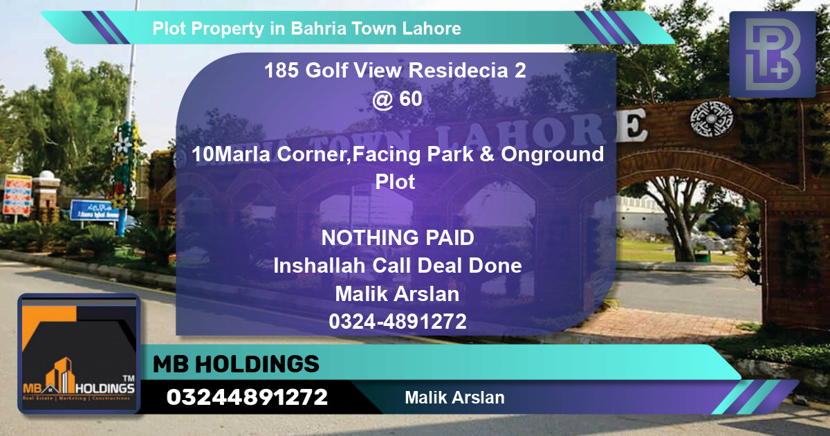 Residential Plot for Sale in Bahria Town, Lahore - (BP-65623)