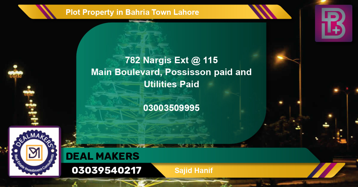 Residential Plot for Sale in Bahria Town, Lahore - (BP-65633)