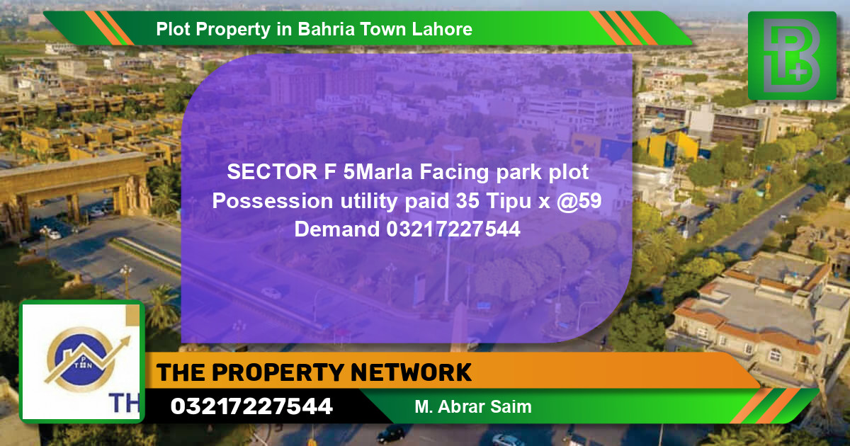 Residential Plot for Sale in Bahria Town, Lahore - (BP-65637)