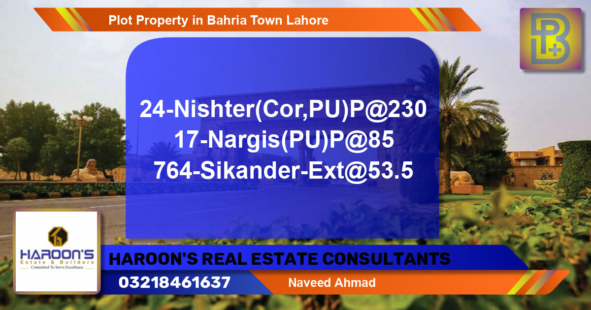 Residential Plot for Sale in Bahria Town, Lahore - (BP-65638)