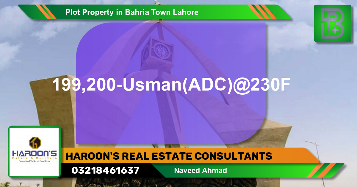 Residential Plot for Sale in Bahria Town, Lahore - (BP-65639)