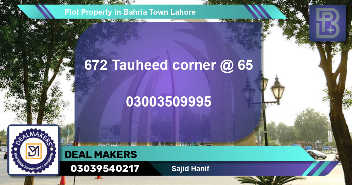 Residential Plot for Sale in Bahria Town, Lahore - (BP-65655)