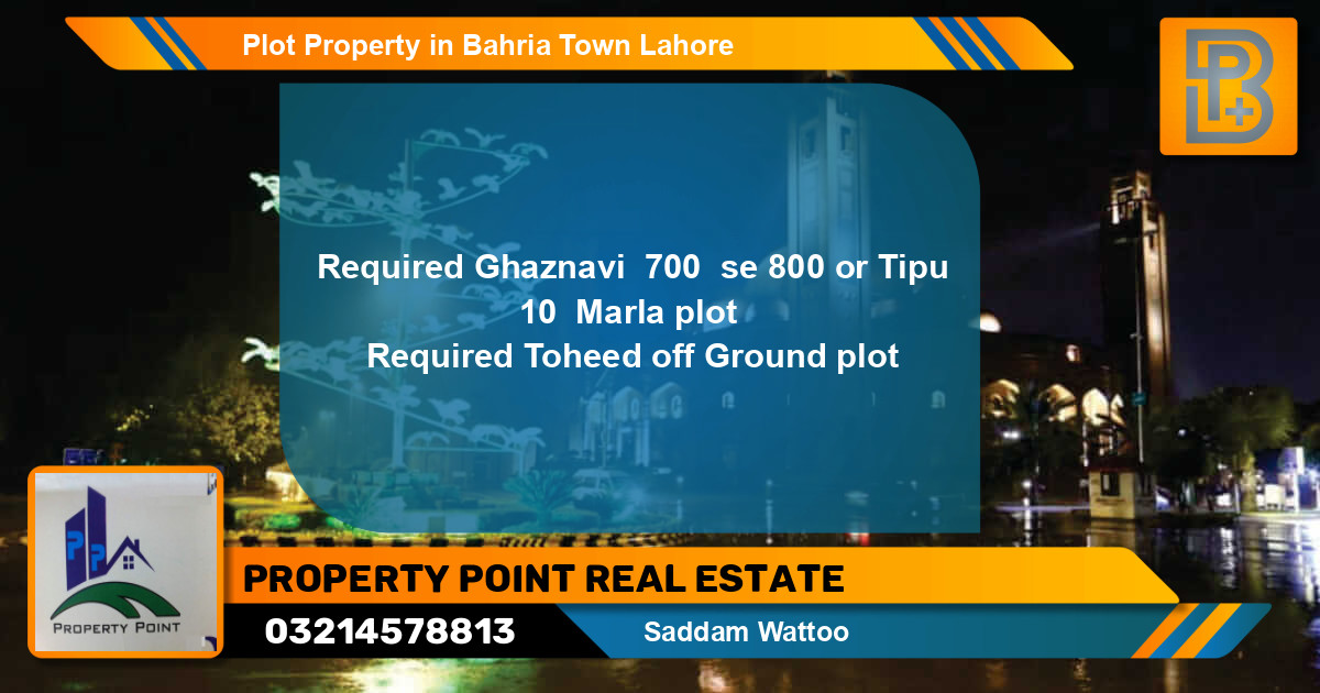 Residential Plot for Sale in Bahria Town, Lahore - (BP-65664)