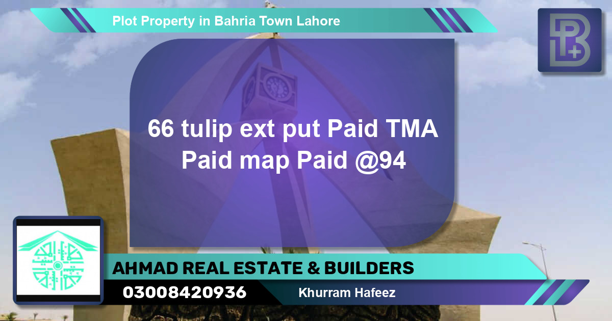 Residential Plot for Sale in Bahria Town, Lahore - (BP-65671)