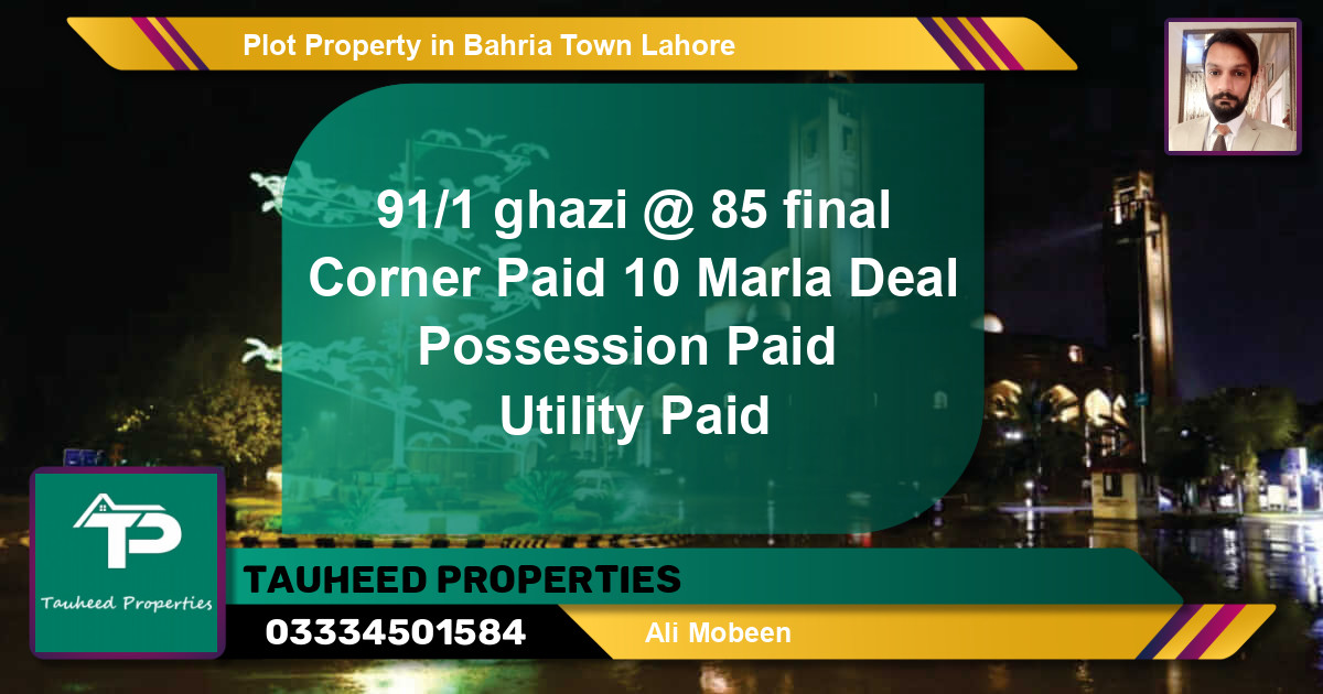 Residential Plot for Sale in Bahria Town, Lahore - (BP-65675)